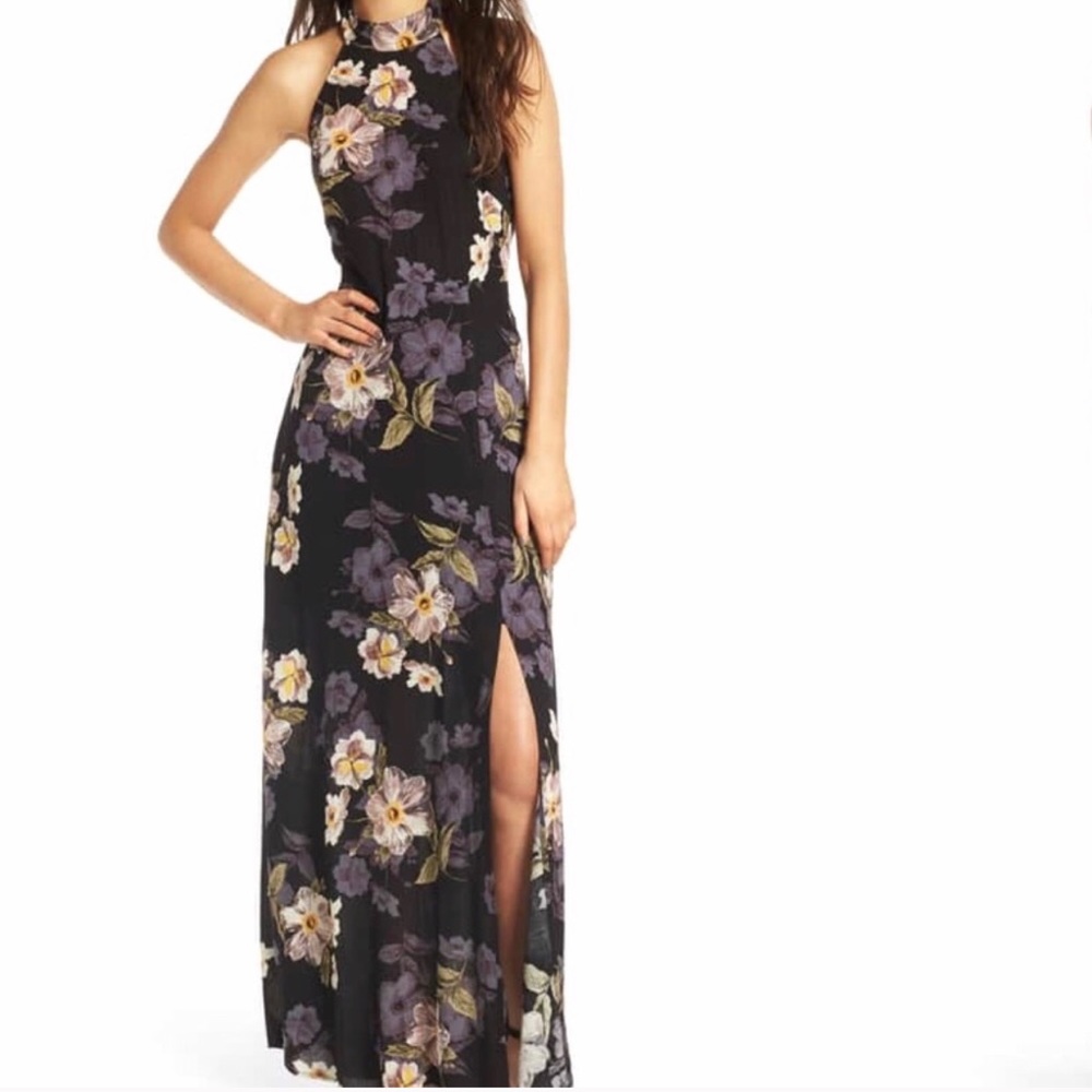 ASTR The Label floral halter Maxi Dress